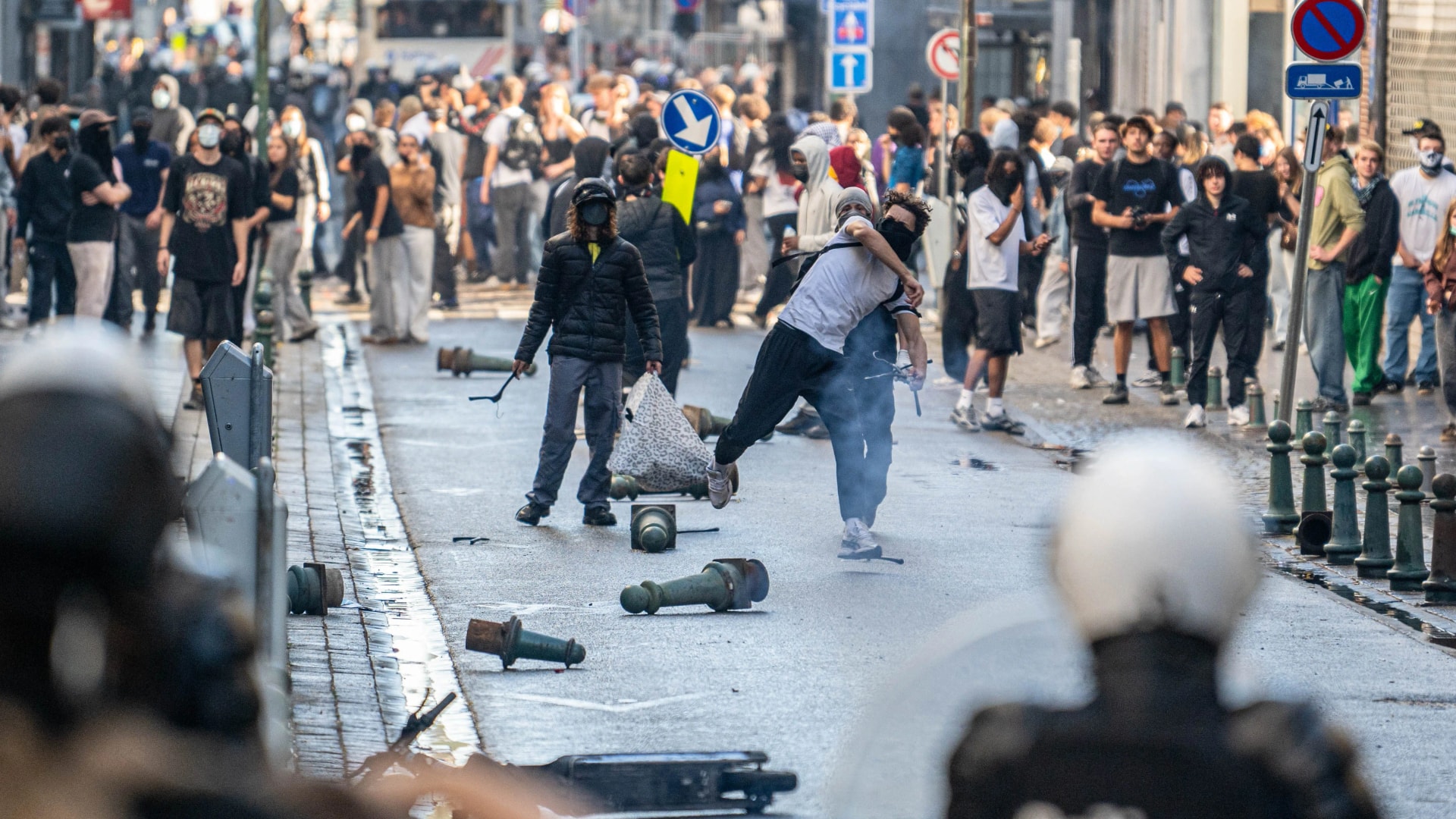 Ismét erőszakossá vált a diákok tüntetése a belgiumi Liege-ben
