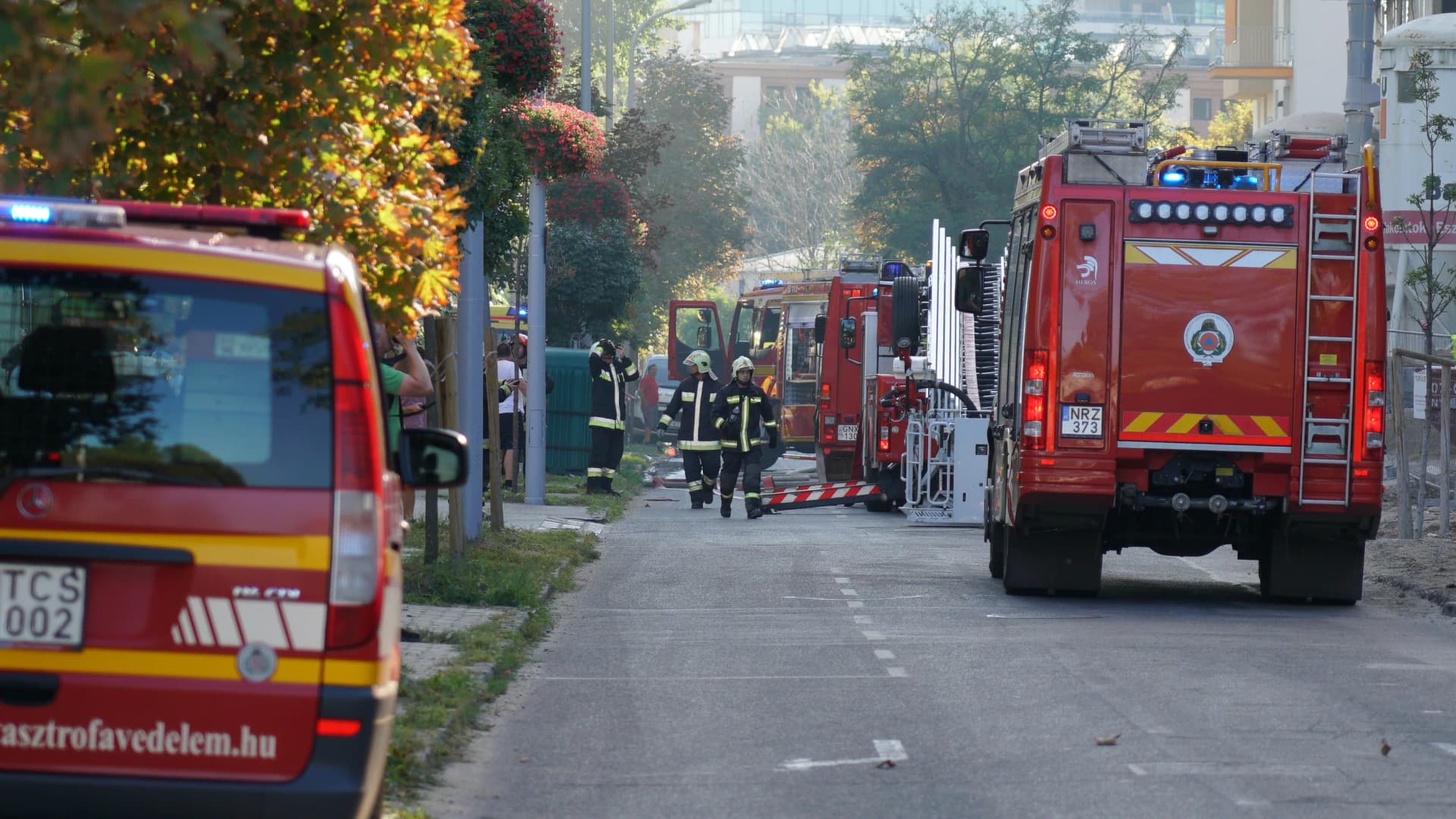 Oldalára borult egy sertéseket szállító teherautó a 63-as főúton