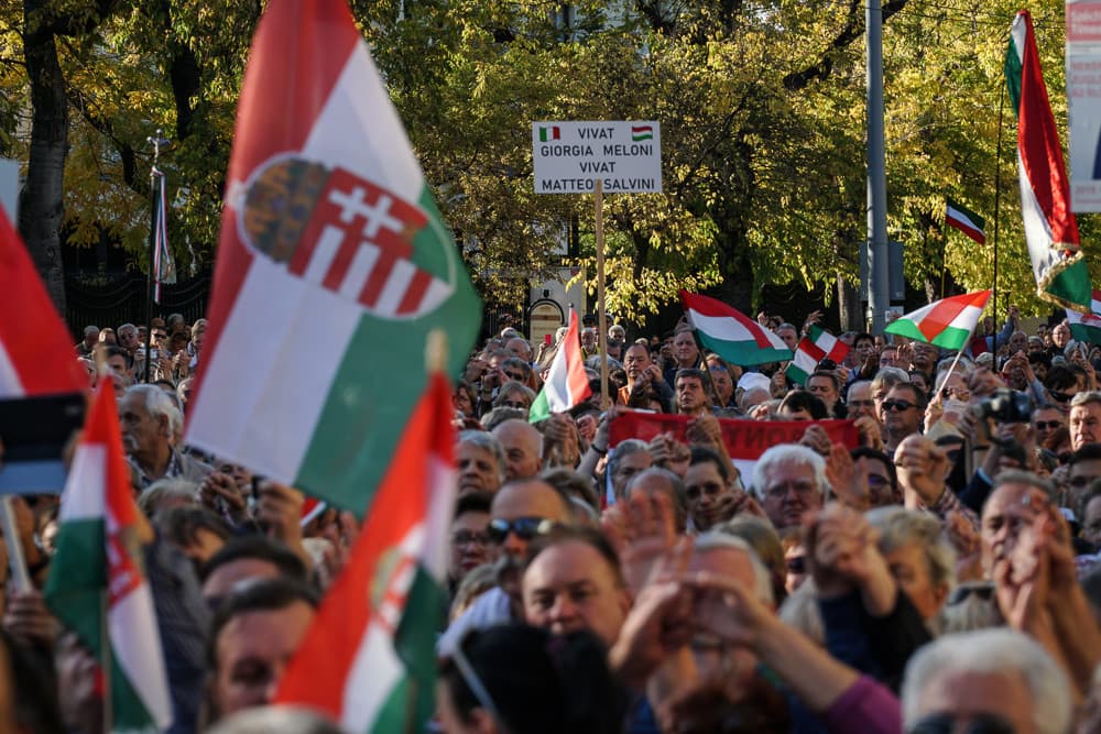 Salvini tüntetés Budapest