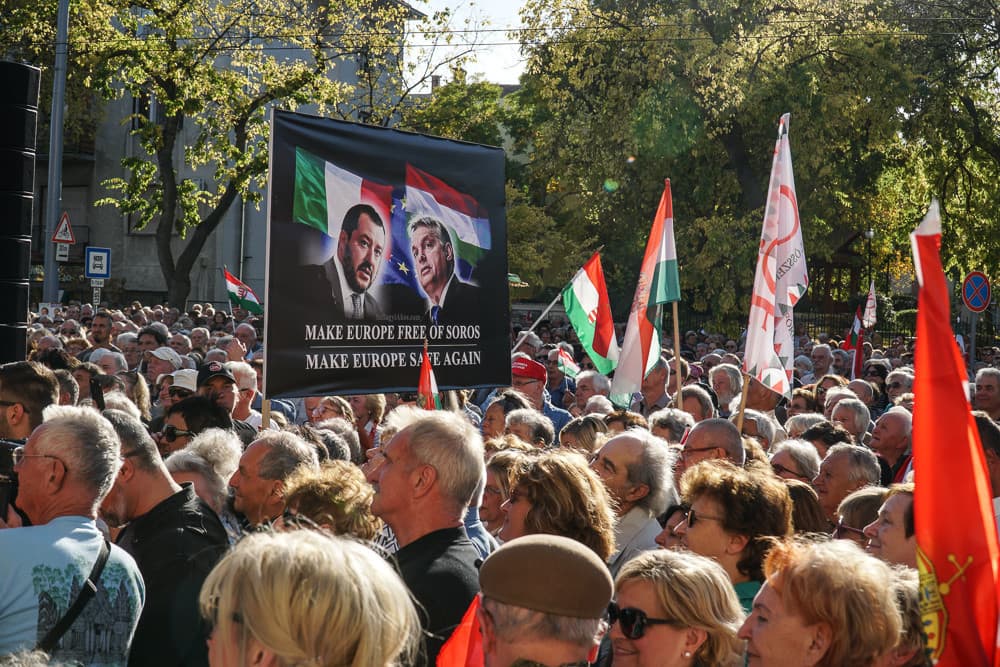 Salvini tüntetés Budapest