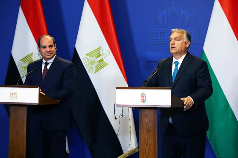 Orbán Viktor fogadta Egyiptom elnökét