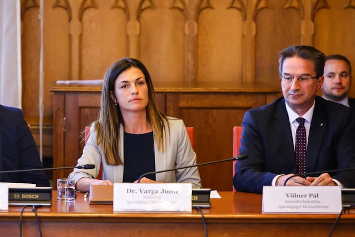Varga Judit igazságügyi miniszter éves meghallgatása