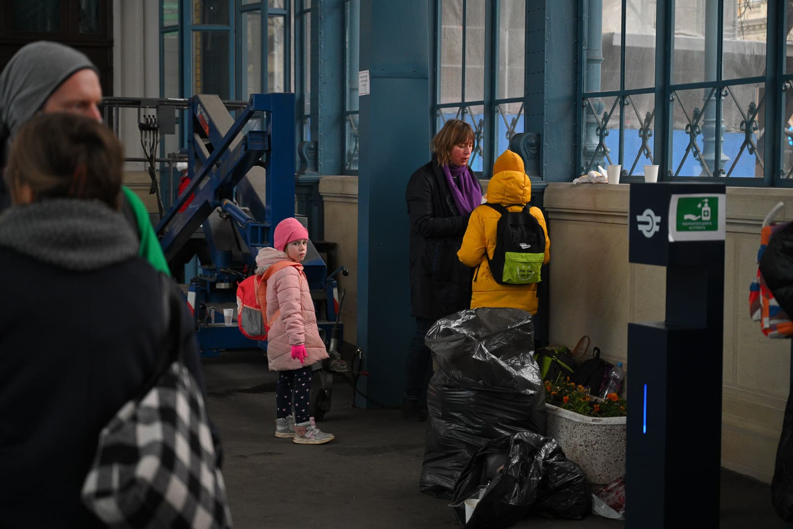 menekültek, Ukrajna, Nyugati pályaudvar