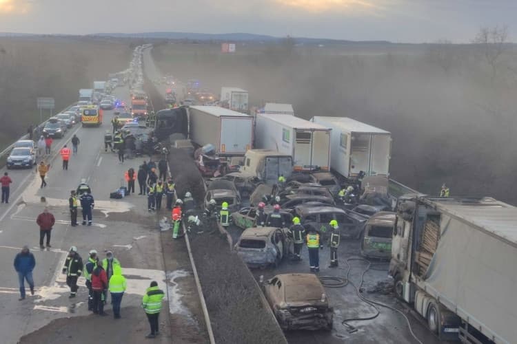 Mabisz: Folyamatosan rendezik a biztosítók az M1-es autópályán történt tömegbaleset kárigényeit