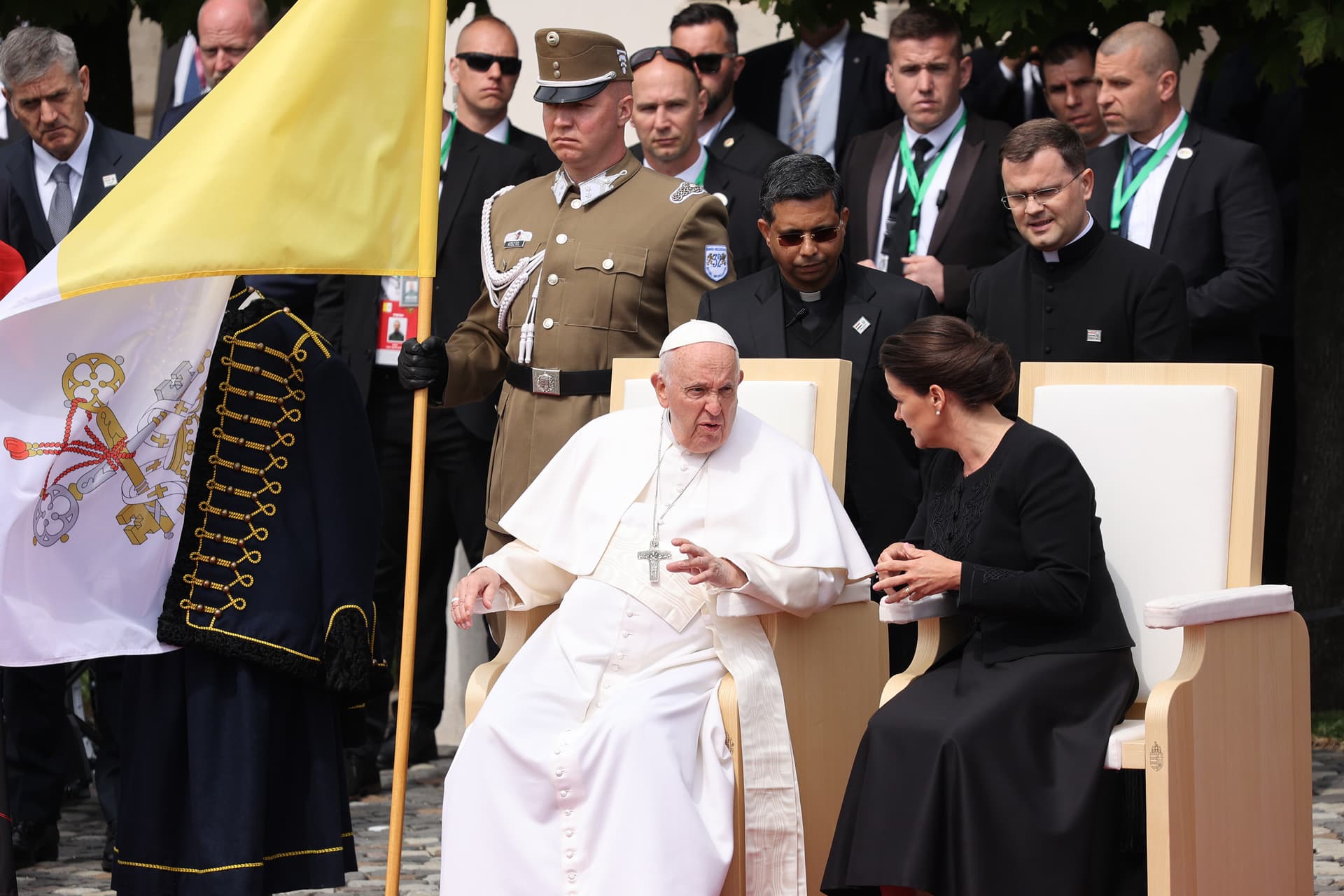 Ferenc pápa Budapest Magyarország novák katalin