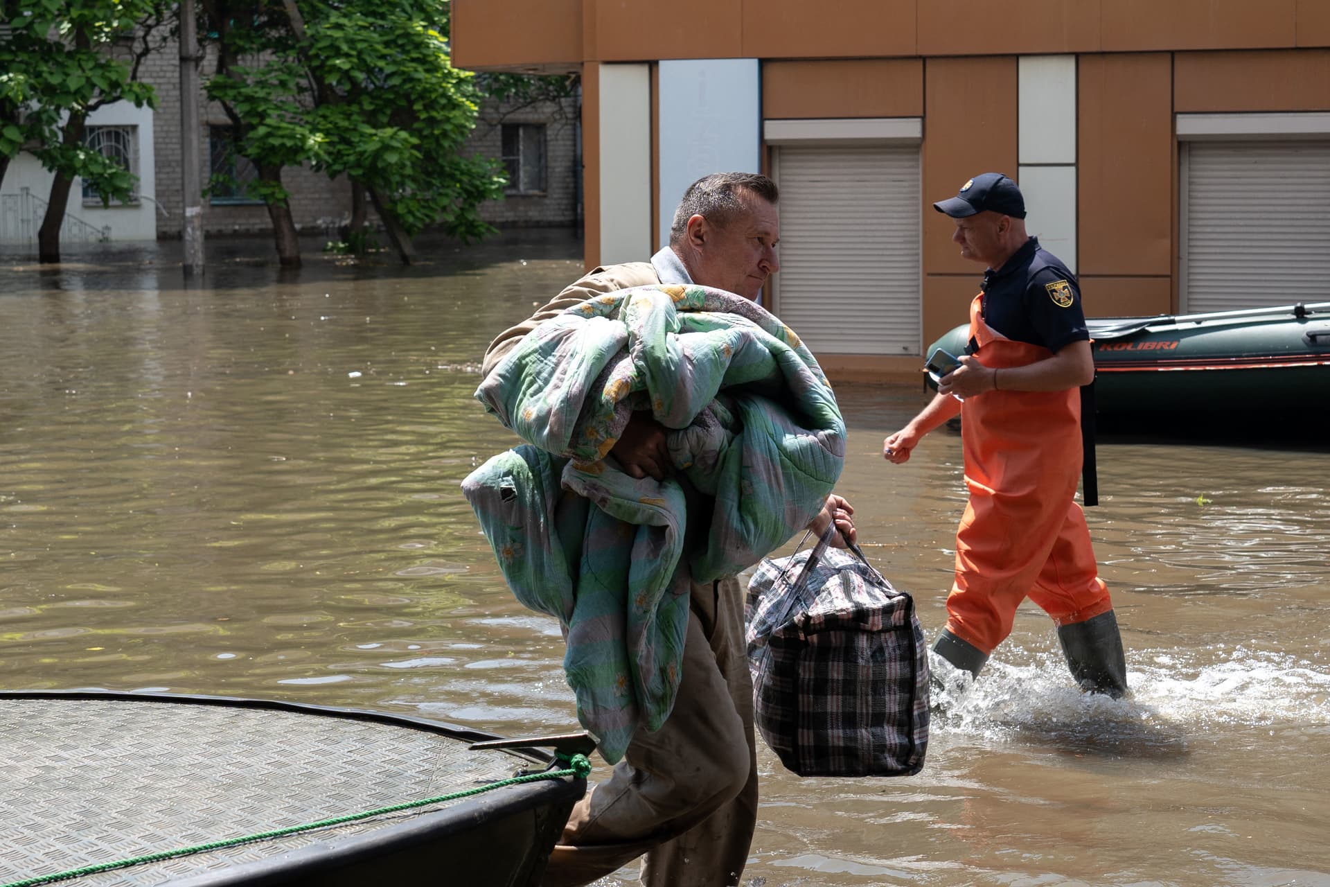 Urkán ukrajna Herszon Nova Kahovka vízerőmű gát gátrobbanás gátszakadás