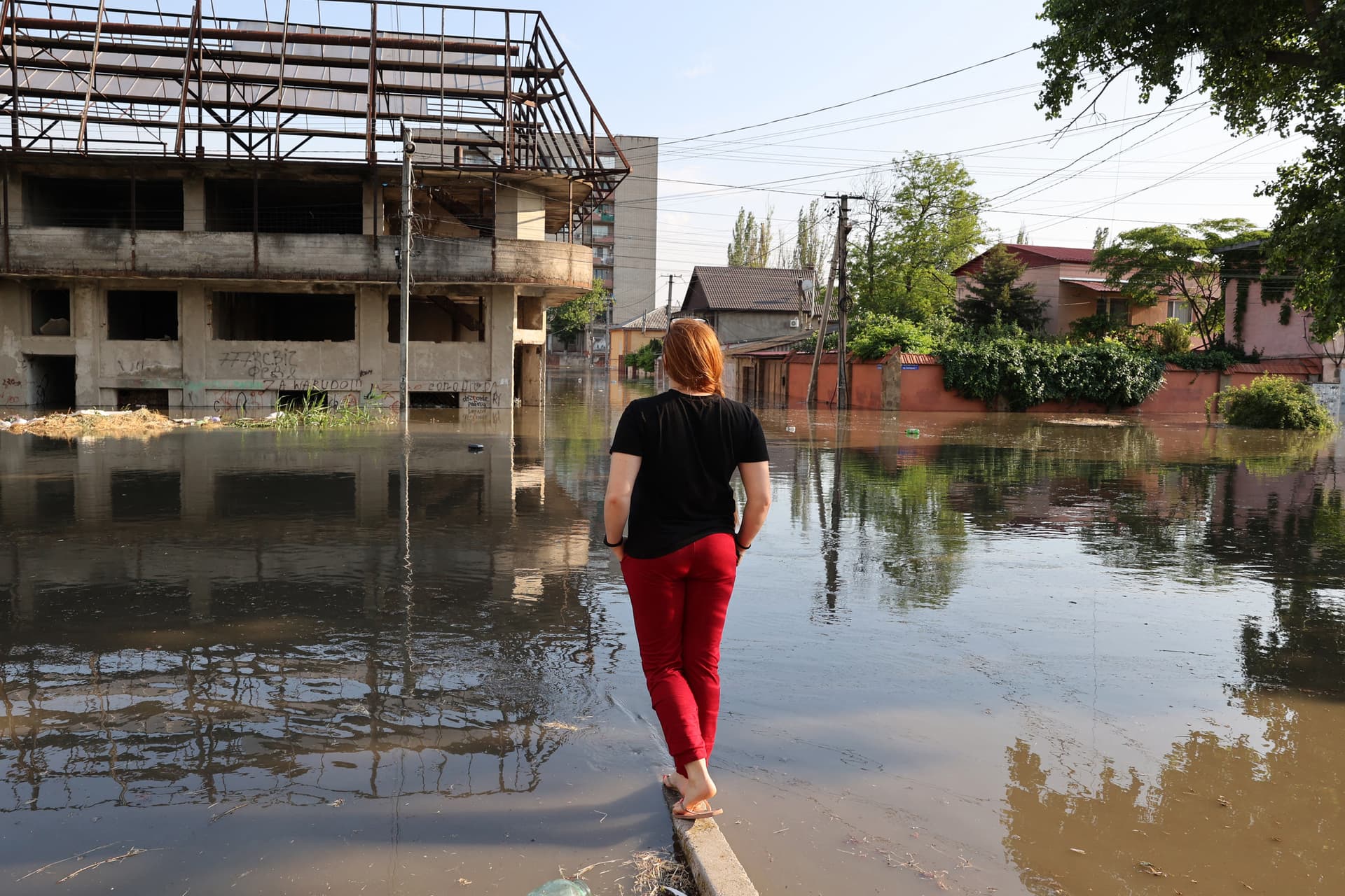 Urkán ukrajna Herszon Nova Kahovka vízerőmű gát gátrobbanás gátszakadás