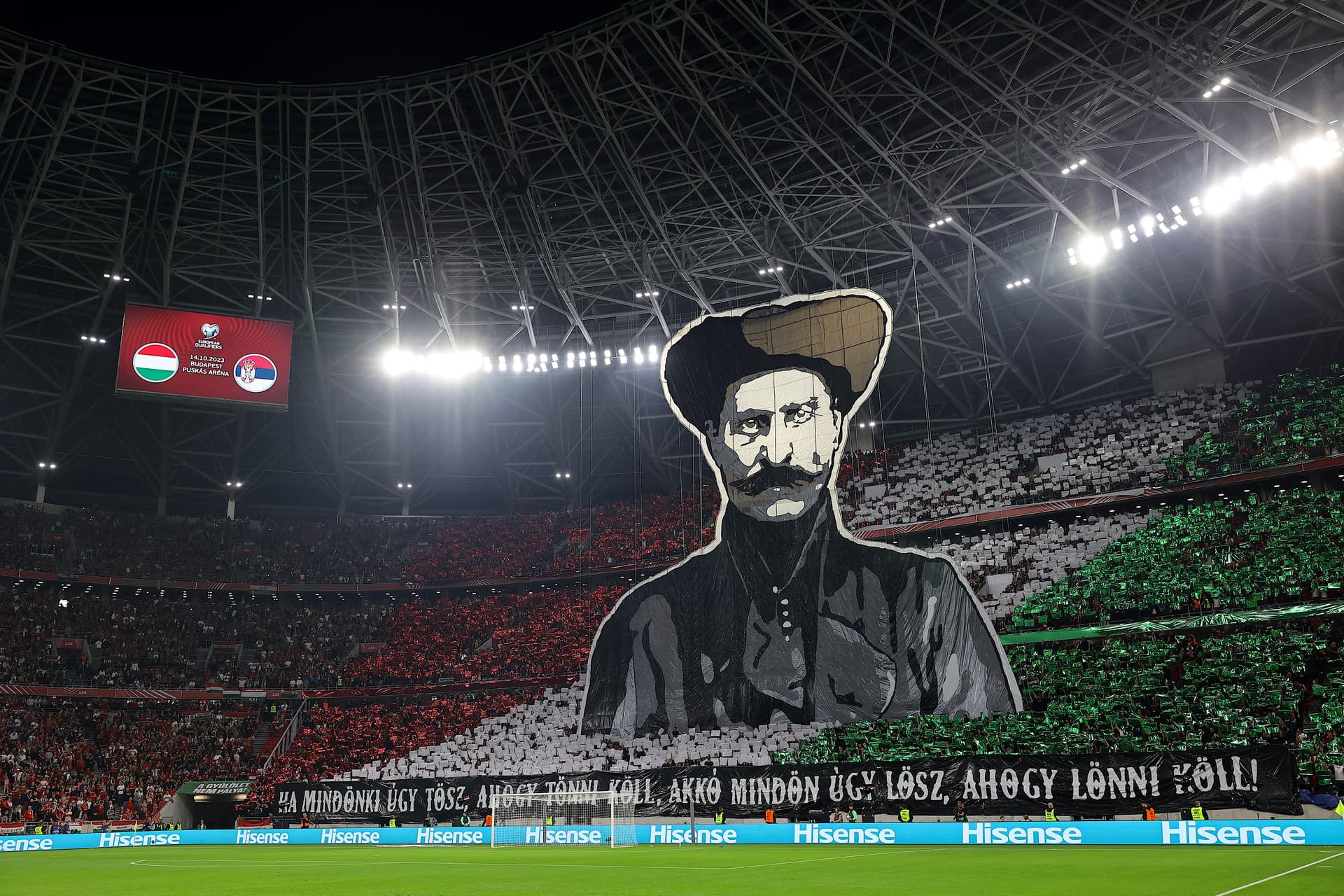 Magyarország–Szerbia Európa-bajnoki selejtezőmérkőzés Puskás Aréna szurkolók