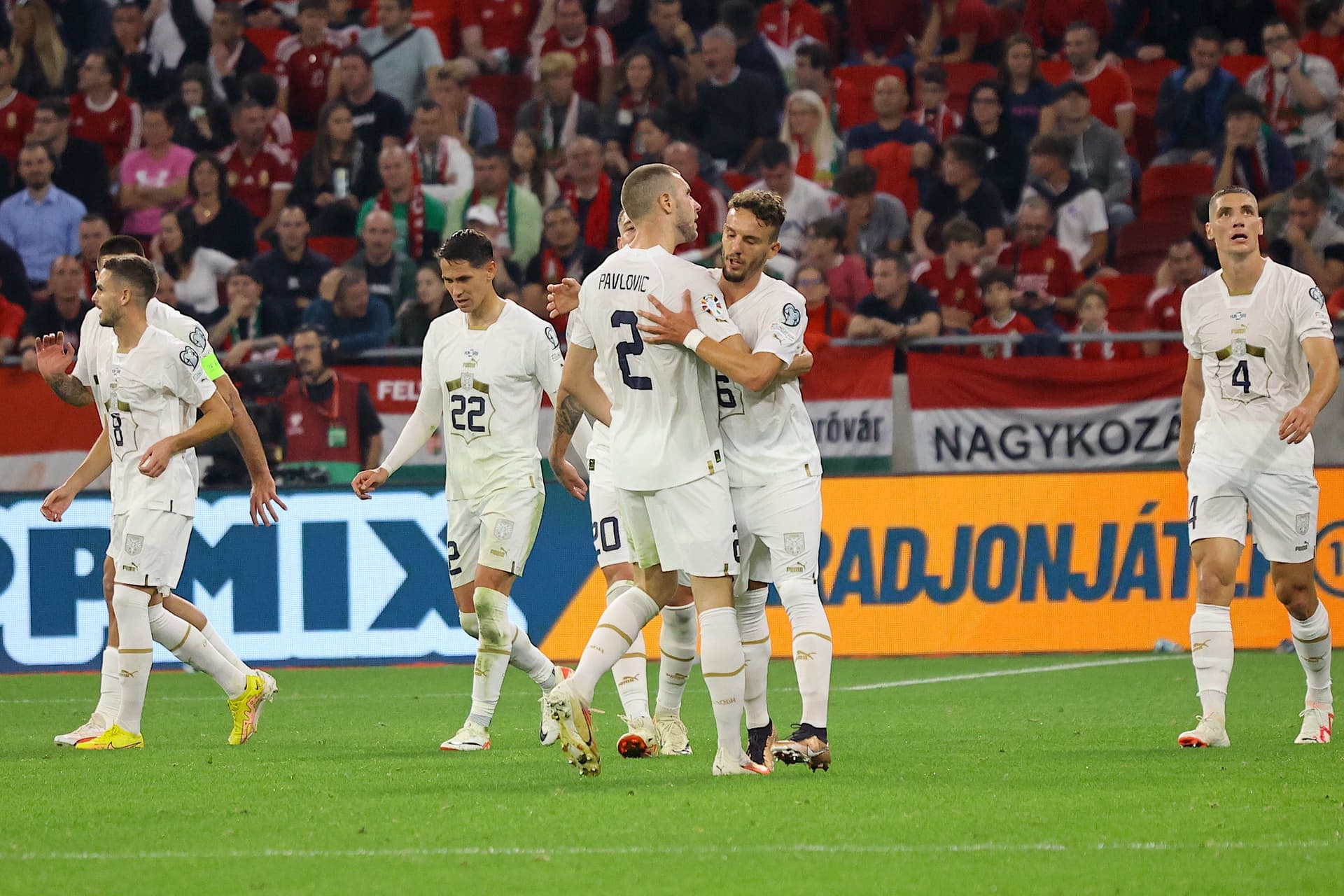 Magyarország–Szerbia Európa-bajnoki selejtezőmérkőzés 2023 október 14 Puskás Aréna Sztrahinja Pavlovics