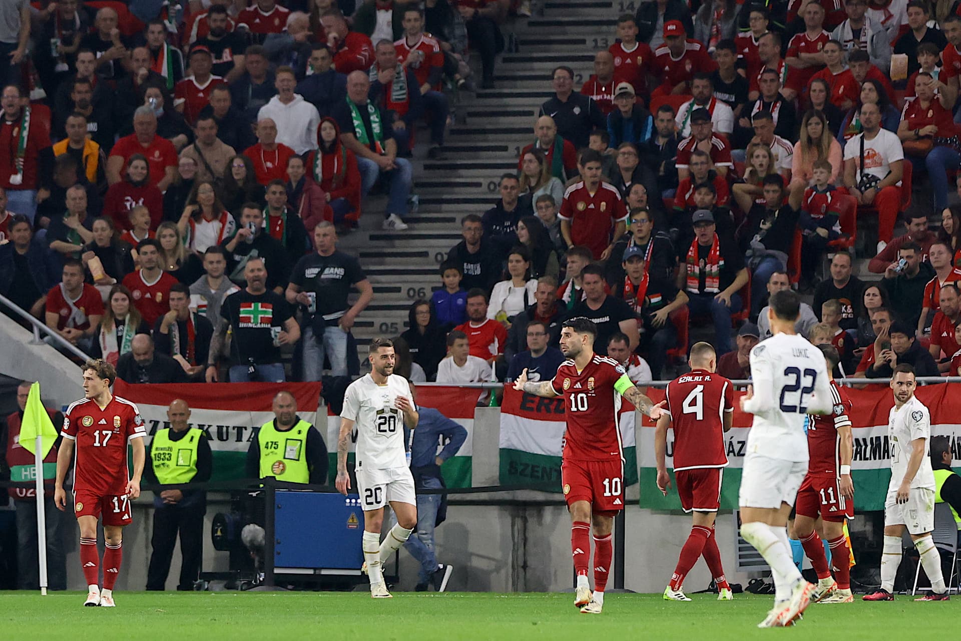 Magyarország–Szerbia Európa-bajnoki selejtezőmérkőzés Szoboszlai Dominik (10) Puskás Aréna 2023. október 14.