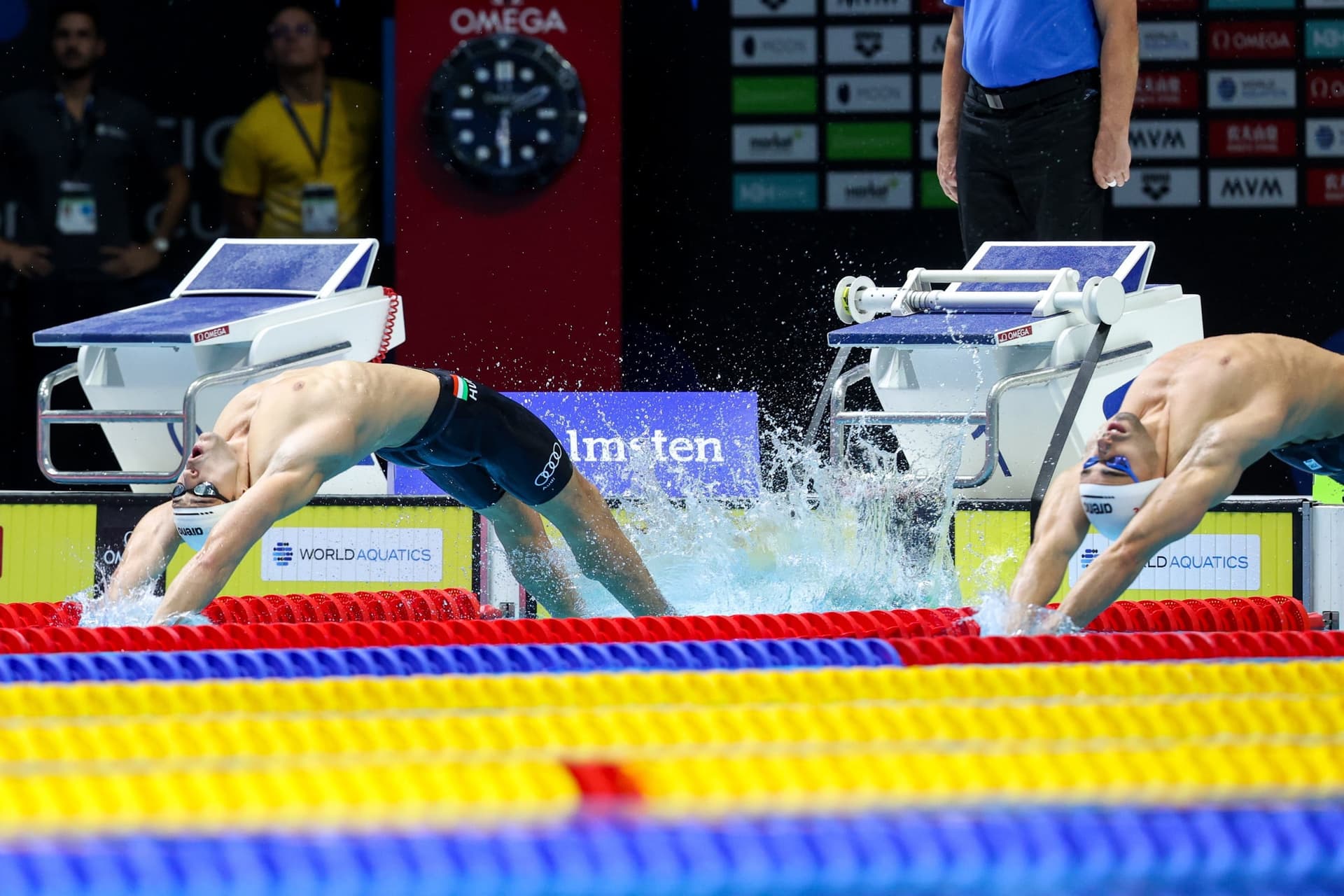 Németh Nándor, Christou Apostolos - World Aquatics Swimming World Cup Budapest - Úszó Világ Kupa Budapest - 50 méter hátúszás