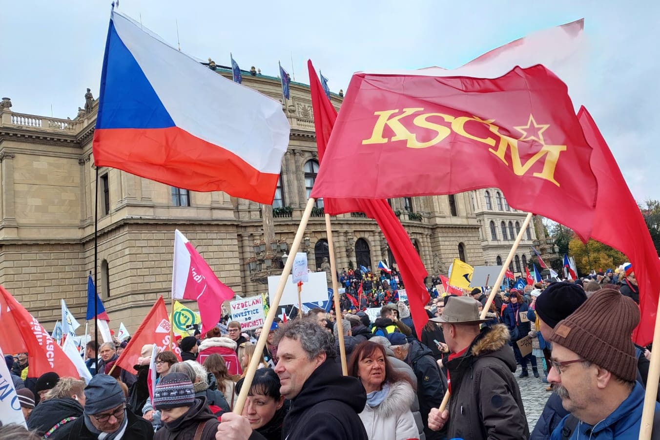 prága tüntetés cseh