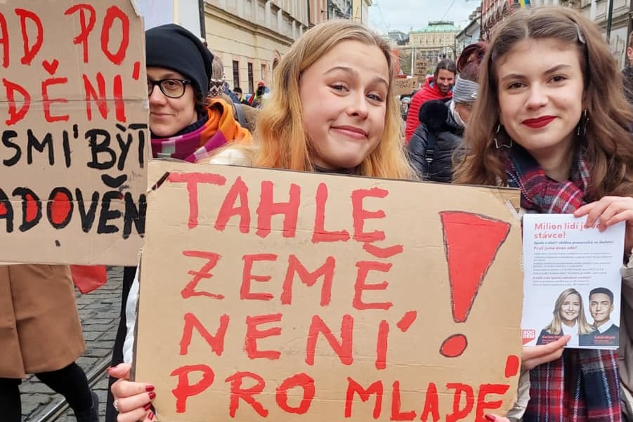 prága tüntetés cseh