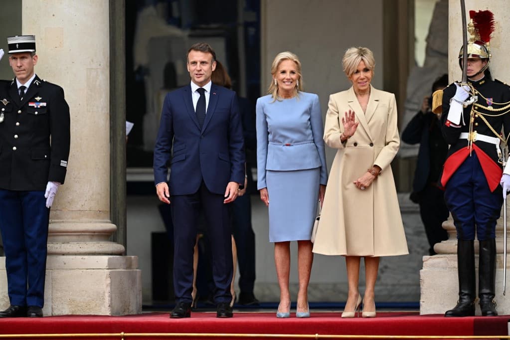 Emmanuel Macron Brigitte Macron Jill Biden XXXIII. olimpiai játékok párizs franciaország