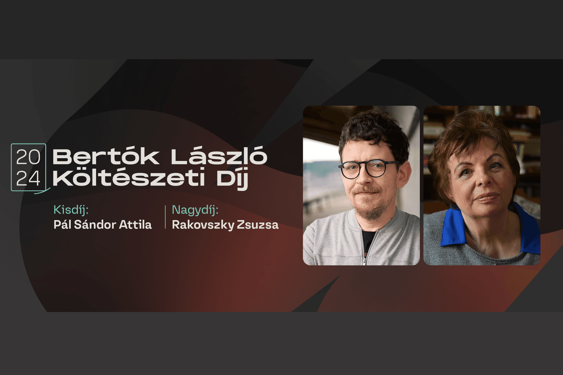 Rakovszky Zsuzsa kapja az idei Bertók László Költészeti Díjat