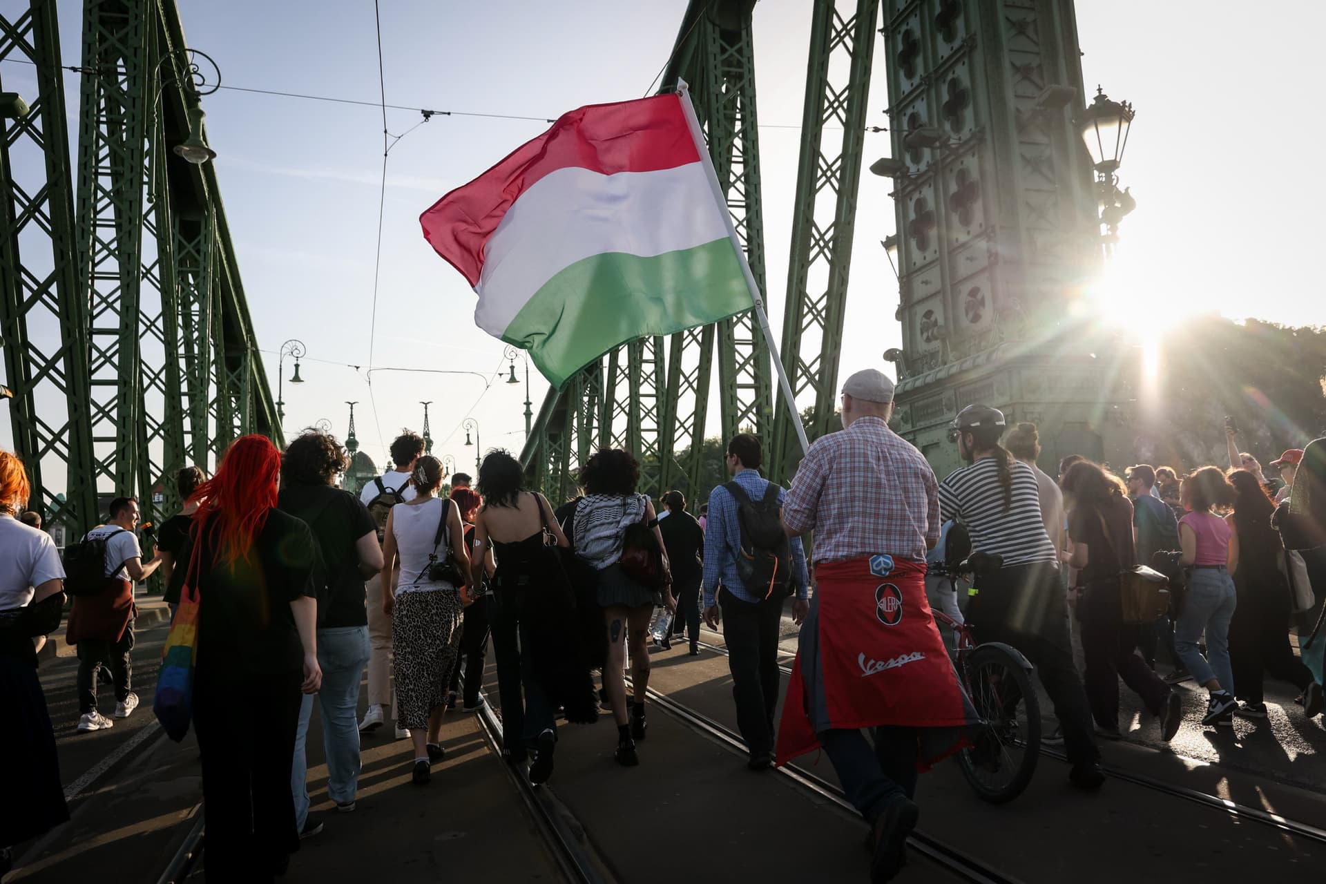 Pride tüntetés Szabadság híd