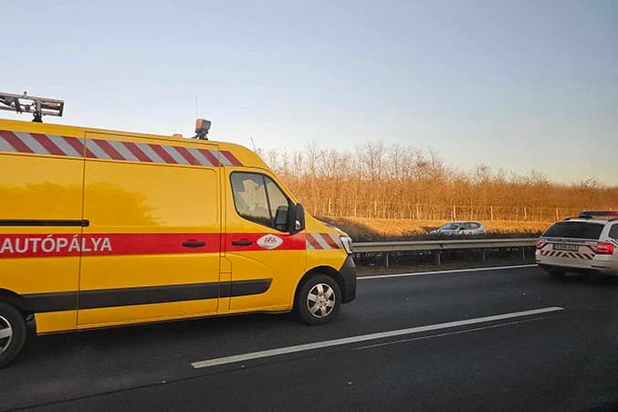 Teljes útlezárás az M1-esen Tatabányánál