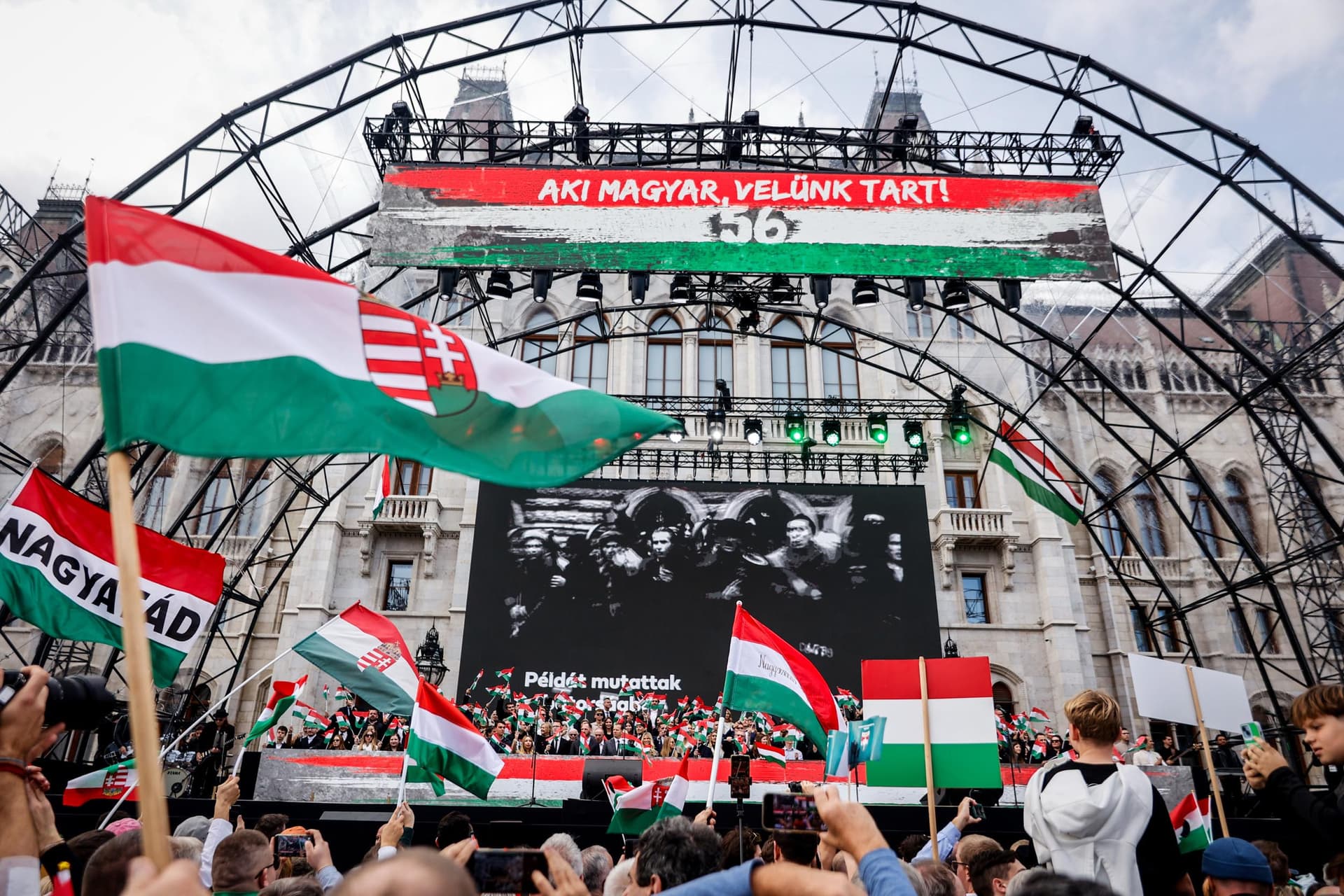 Az 1956-os forradalom és szabadságharc 69. évfordulója - megemlékezés Kossuth Lajos téren 2025. október 23-án