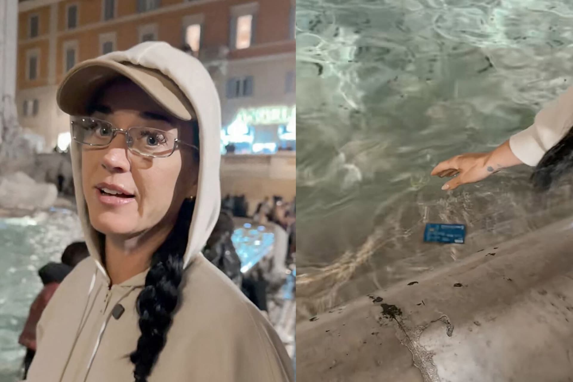 Katy Perry aprópénz helyett hitelkártyát dob a Trevi-kútba + VIDEÓ