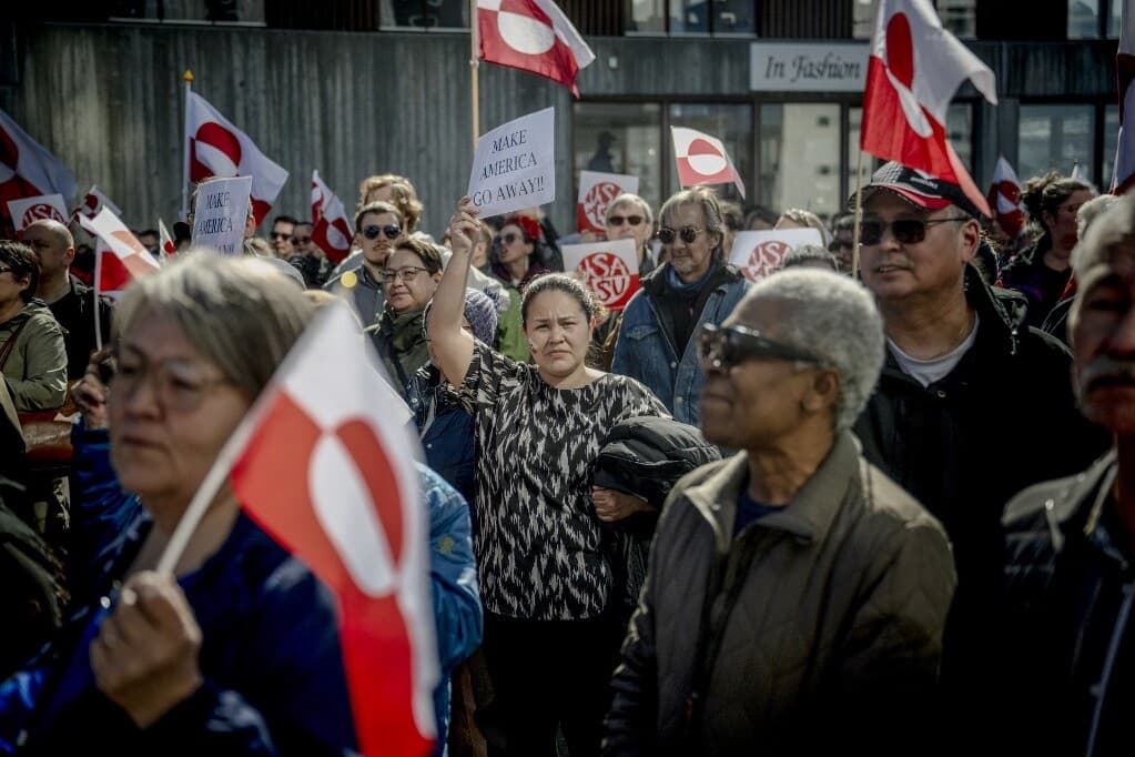 Az Egyesült Államok ellen tüntettek Grönland fővárosában