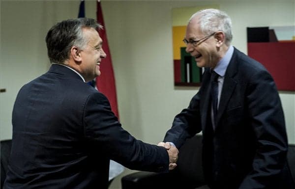 Orbán Viktor brüsszeli vezetőkkel 2015.01.23.