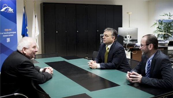 Orbán Viktor brüsszeli vezetőkkel 2015.01.23.