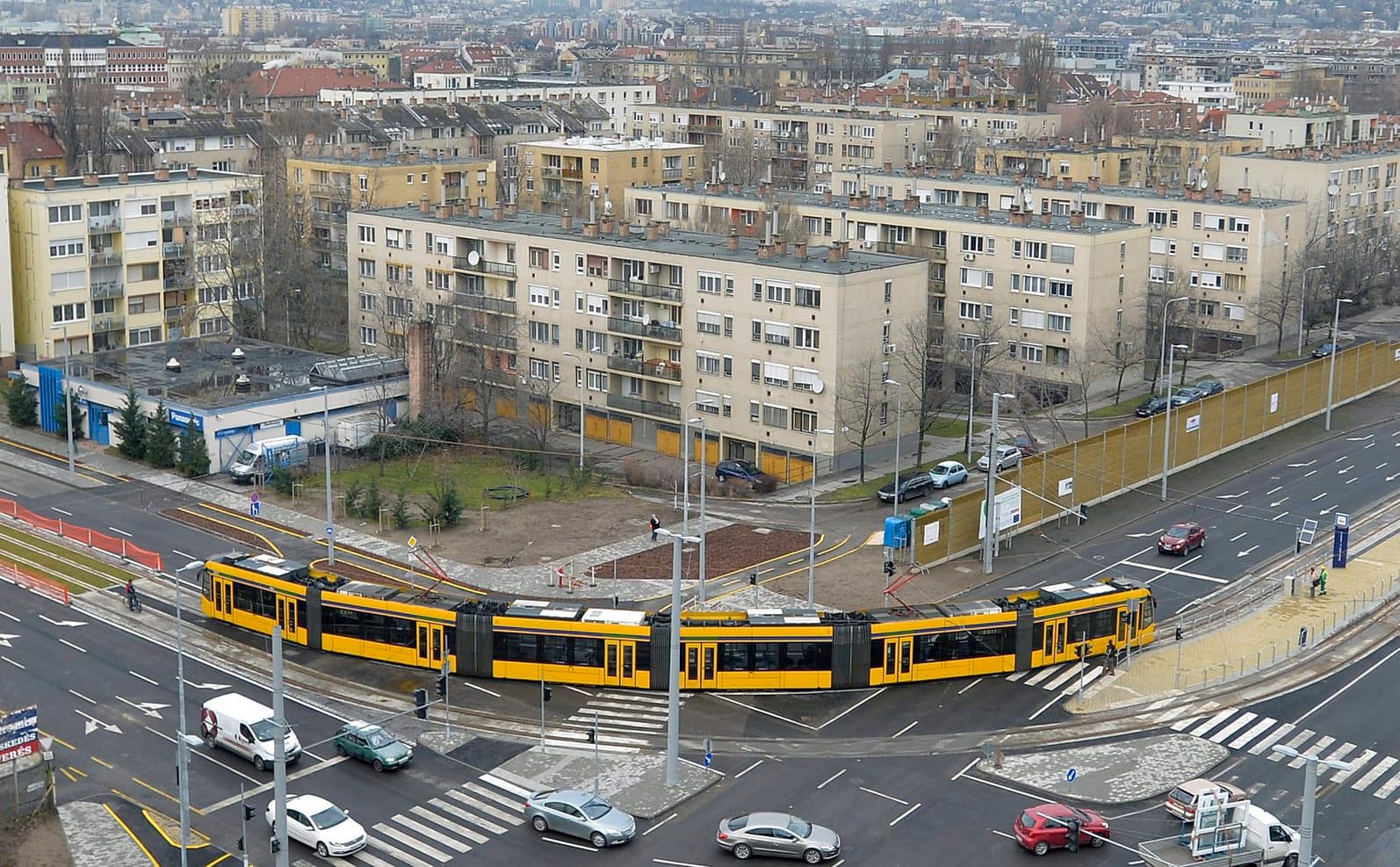 Villamos próbaút a Rákóczi hídon