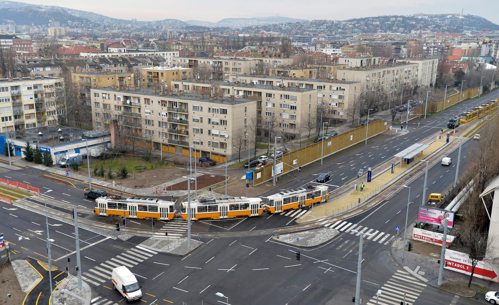 Villamos próbaút a Rákóczi hídon