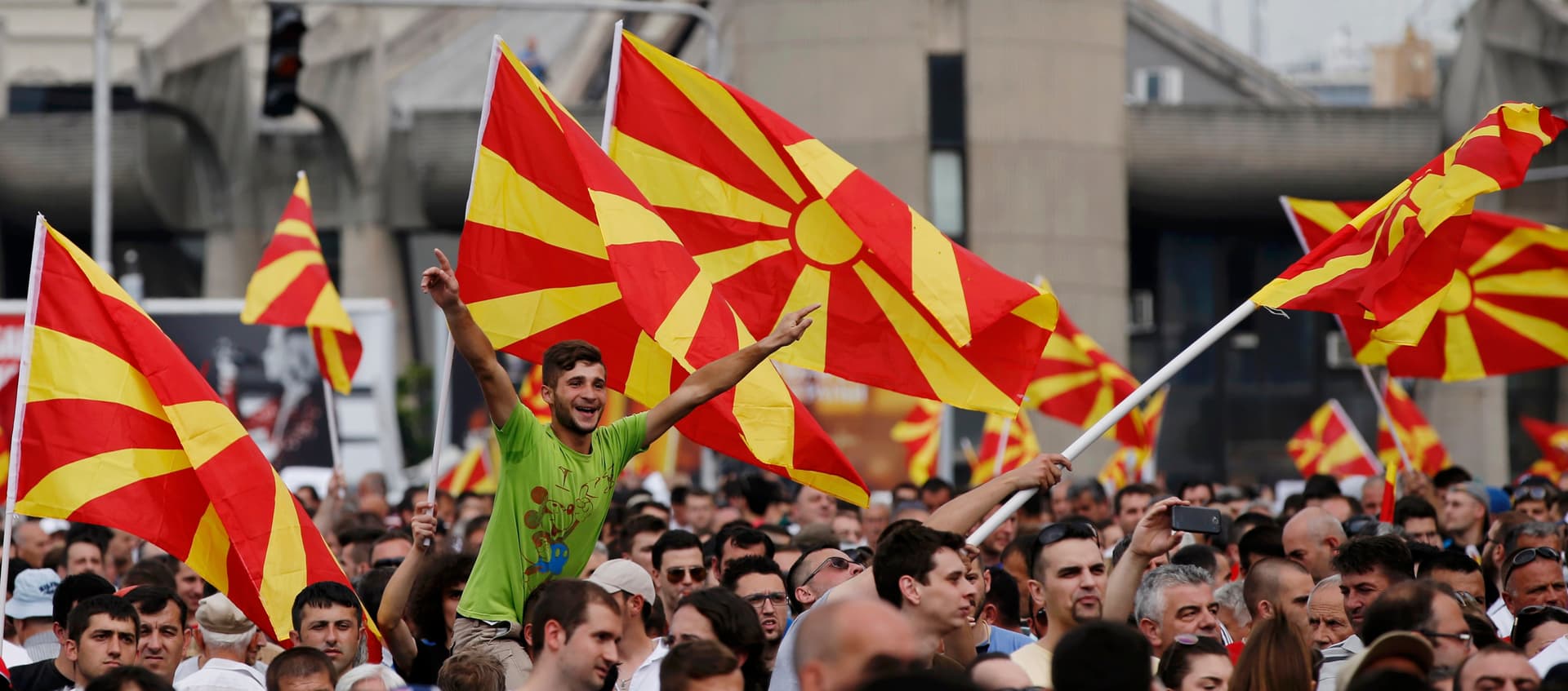 macedón tüntetés