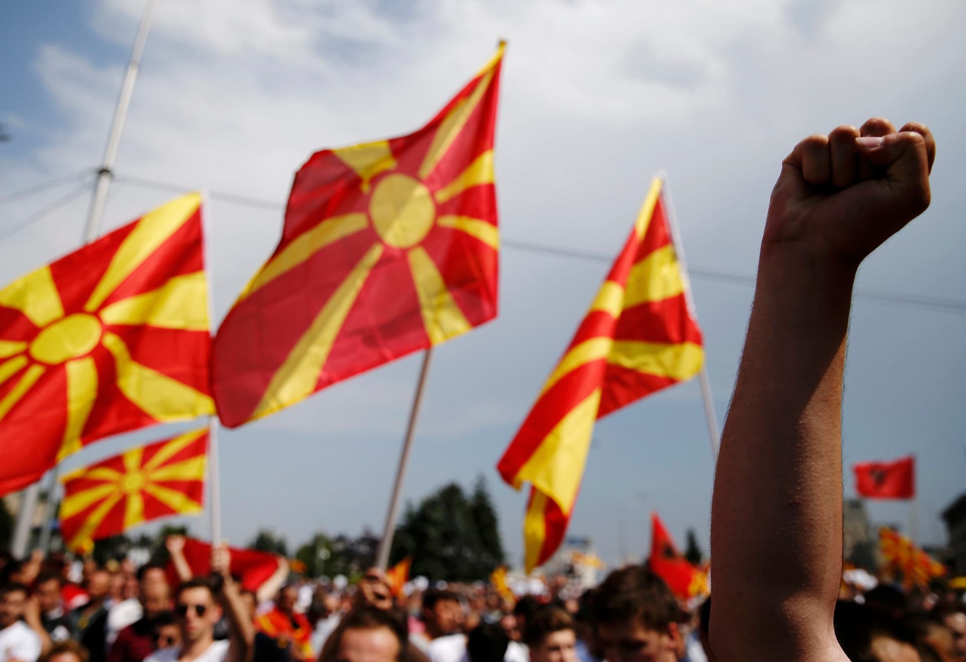 macedón tüntetés