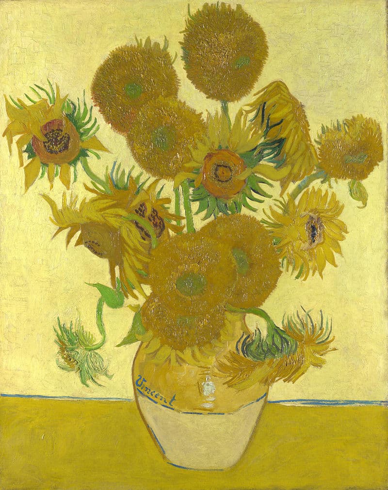 van gogh napraforgók