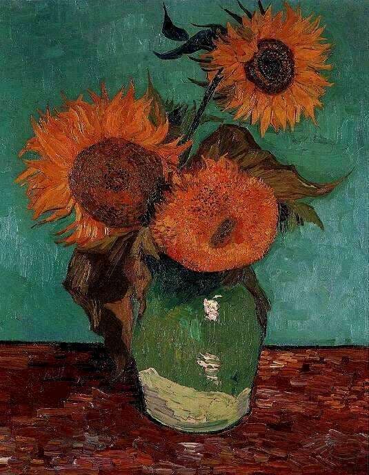 van gogh napraforgók
