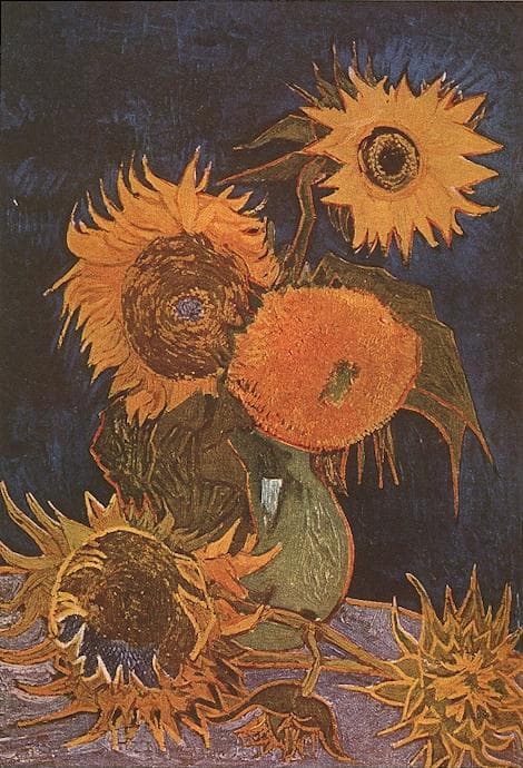 van gogh napraforgók