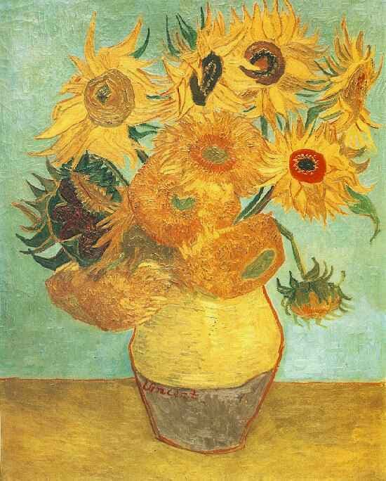 van gogh napraforgók