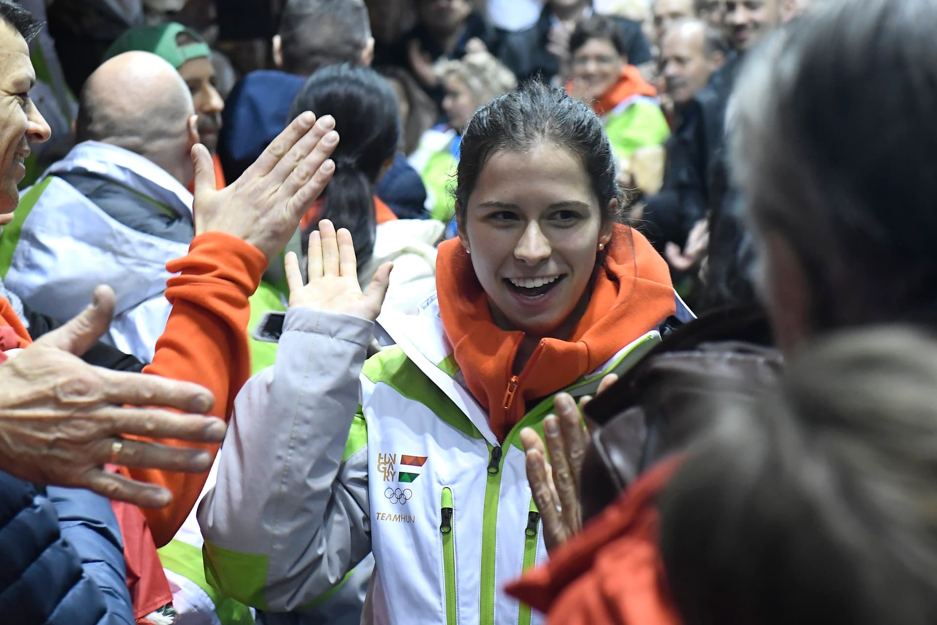 téli olimpikonok ünneplése