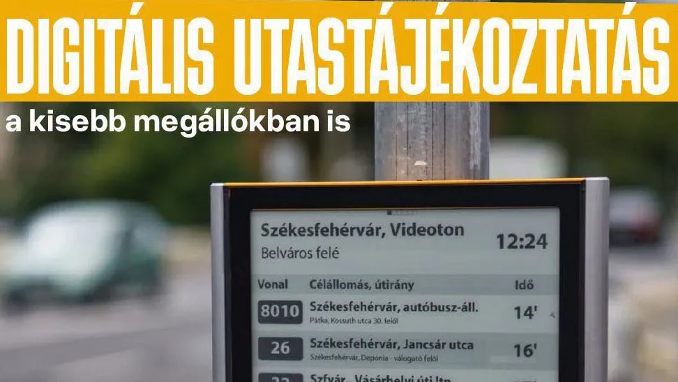 Dinamikus utastájékoztatás buszmegállókban és a kis forgalmú vasúti megállóhelyeken