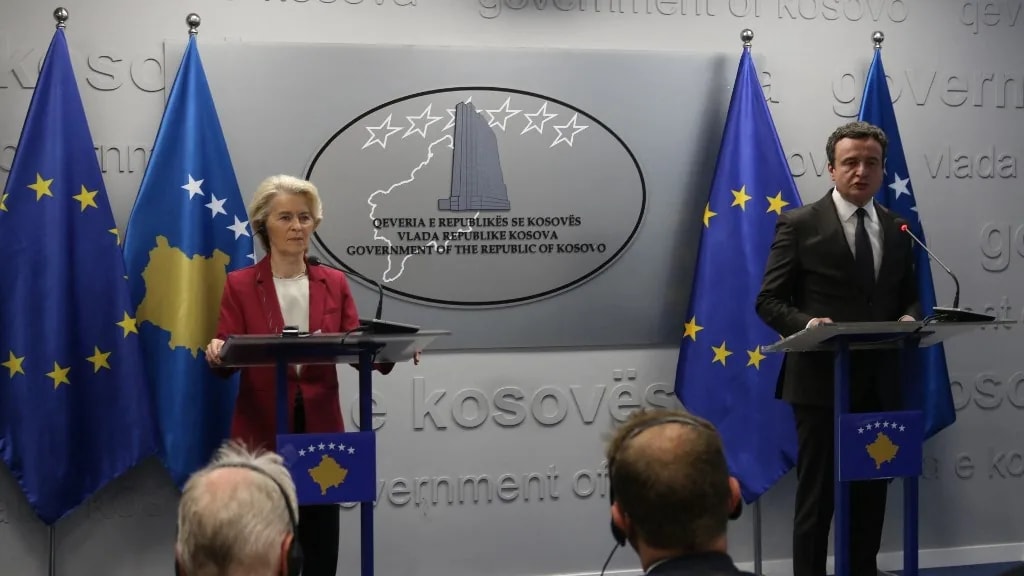 Ursula von der Leyen: Koszovó uniós törekvéseit konkrét előrelépéssé kell alakítani
