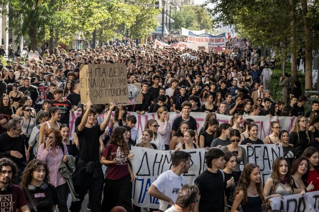 Diákok és tanárok vonultak utcára Görögországban