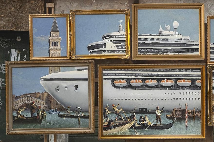 Velencében készített graffitit Banksy