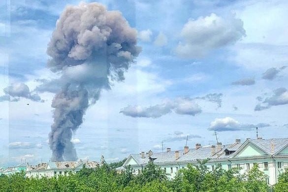 Több nagy robbanás történt egy oroszországi trotilgyárban