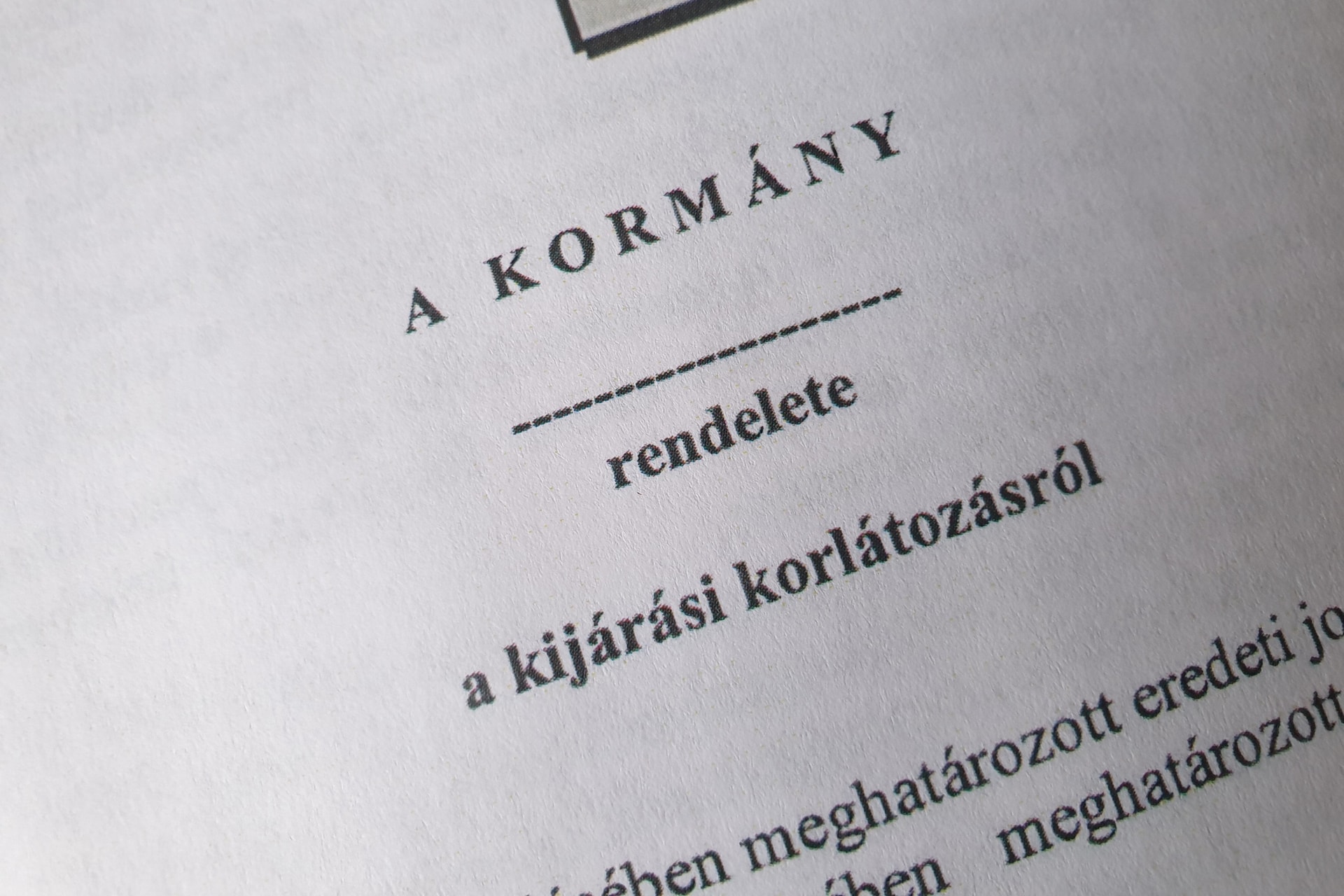 Megjelent a kijárási korlátozást szabályzó rendelet