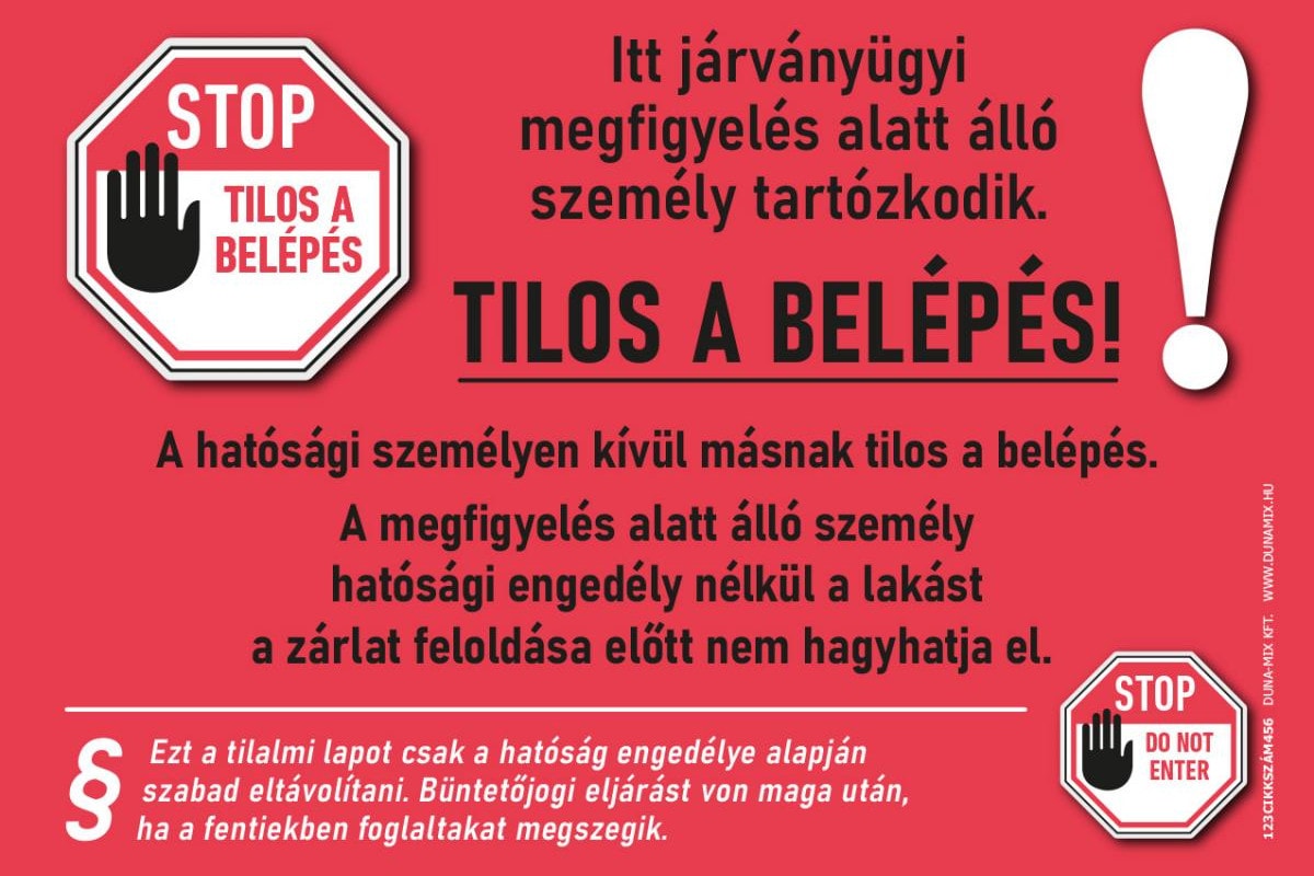 Bűncselekményt követ el, aki megszegi a házi karantént