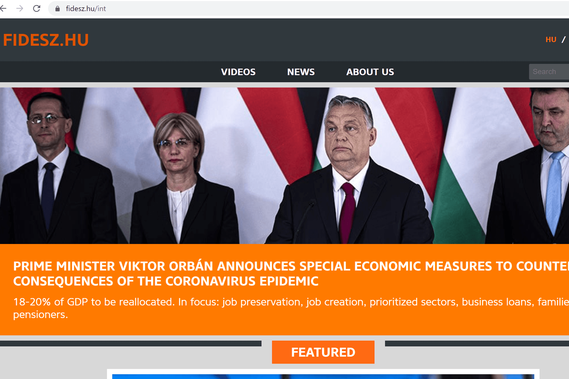 Elindult a Fidesz angol nyelvű honlapja