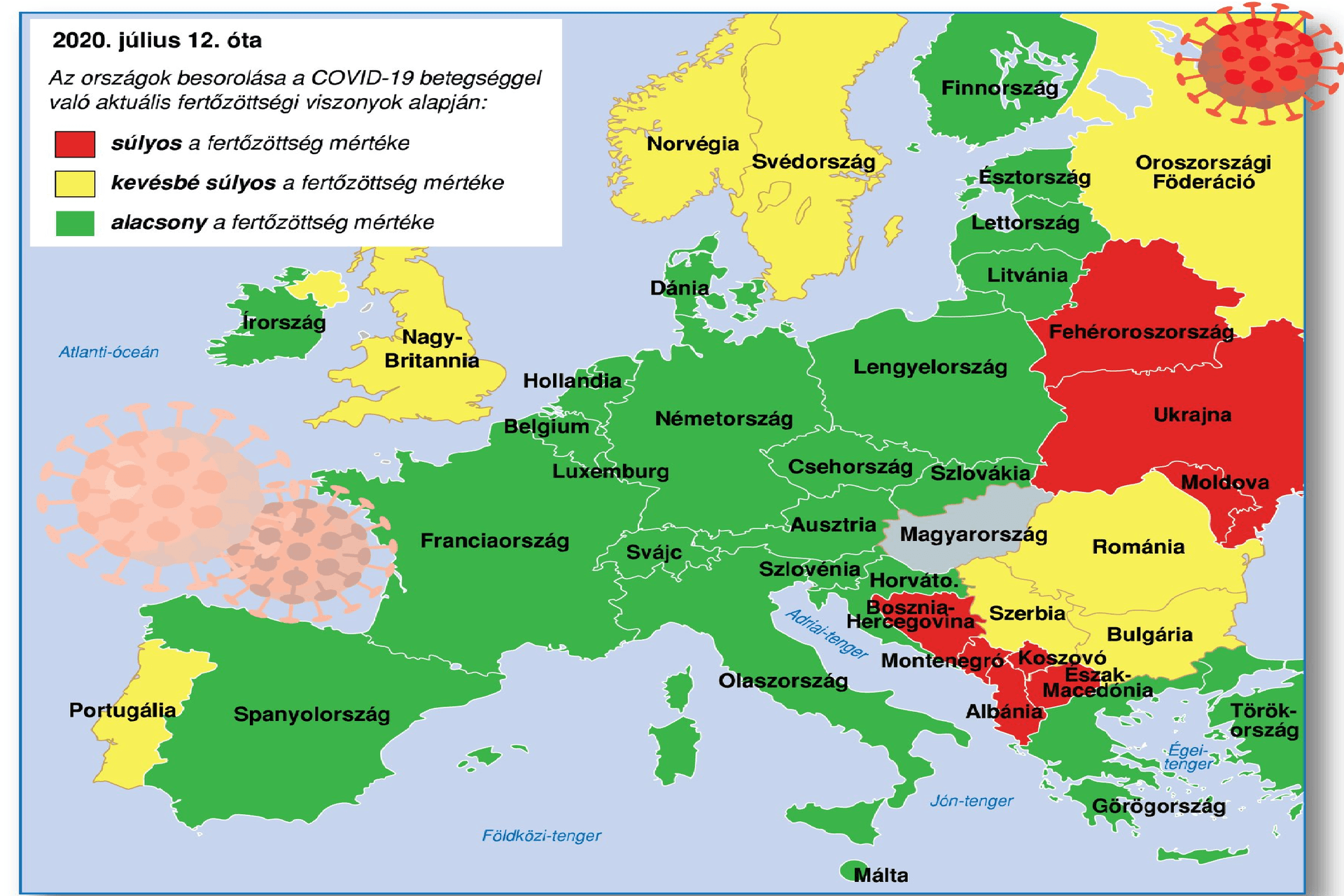 Íme, az európai országok besorolása