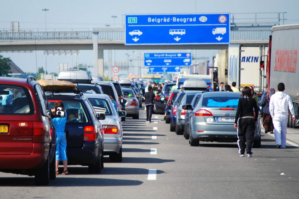 Több kilométeres a kamionsor a csanádpalotai átkelőnél