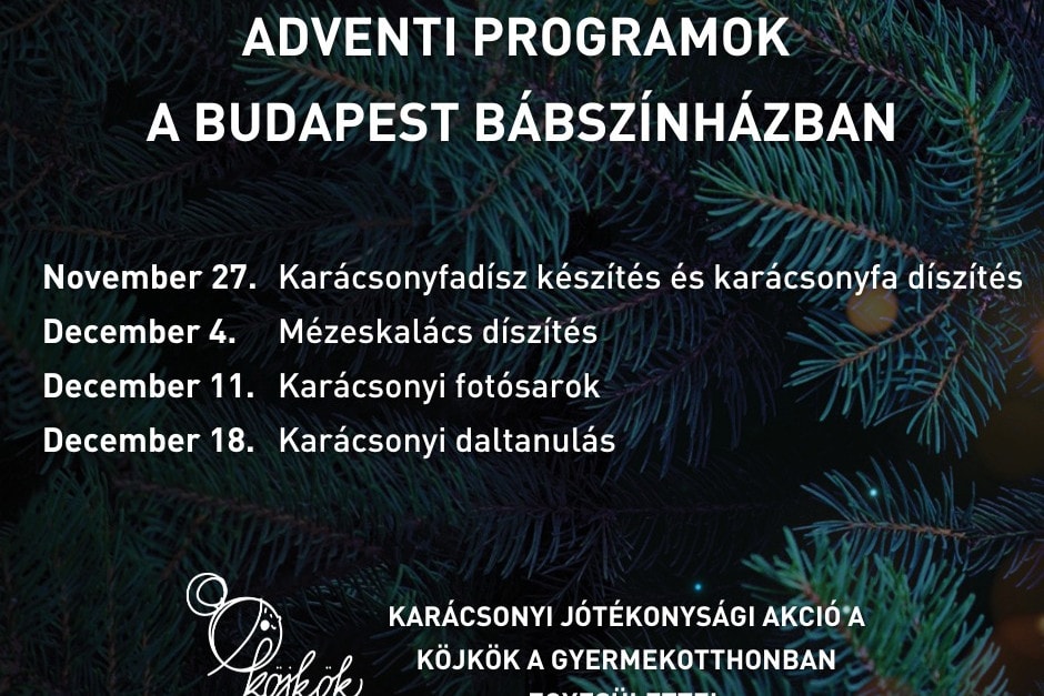 Ünnepi programsorozattal várja a közönséget a Budapest Bábszínház