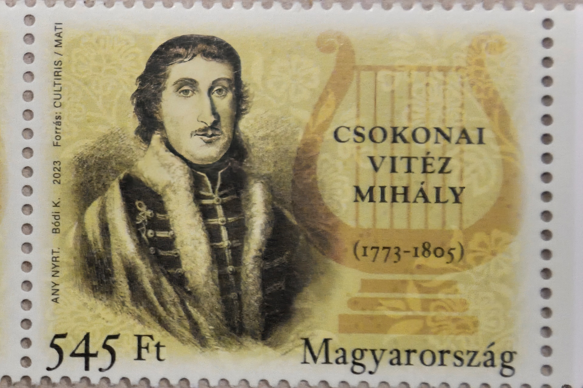 A 250 éve született Csokonai Vitéz Mihály tiszteletére készült bélyeget mutattak be