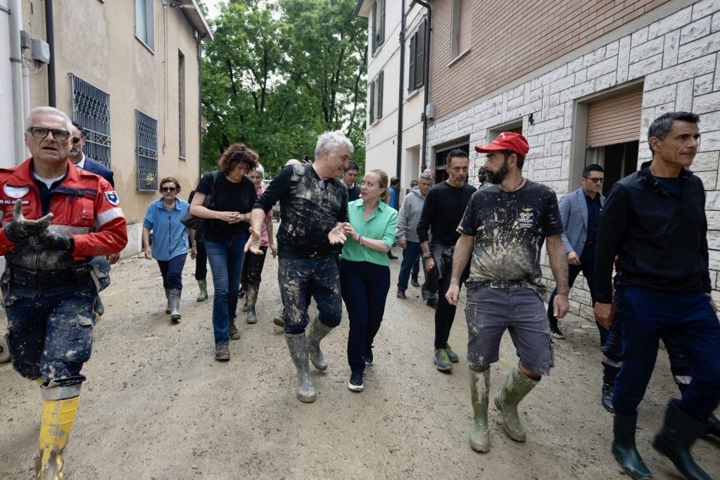 Meloni felkereste az árvízsújtotta térséget