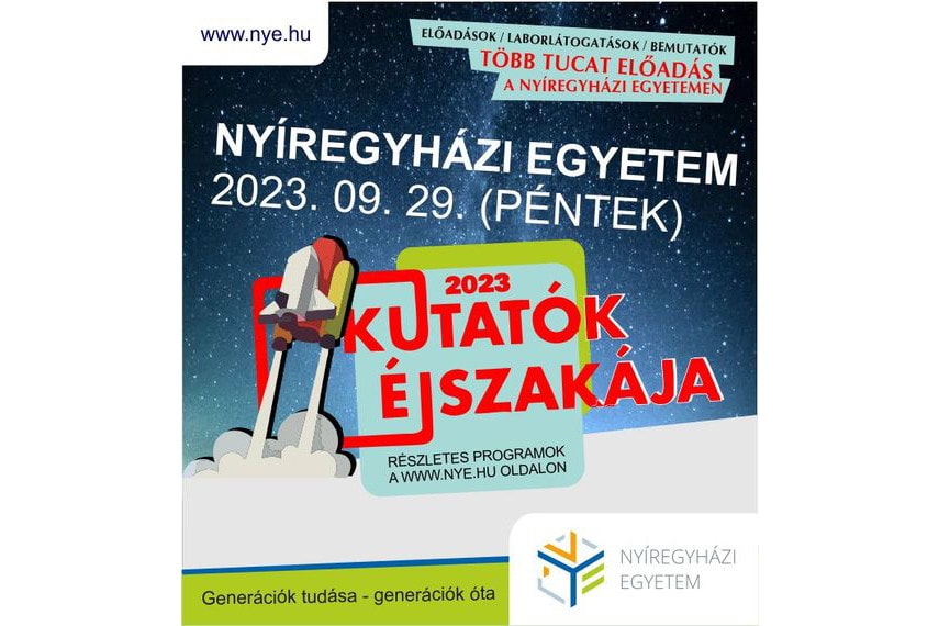 Kutatók éjszakája - Több tucat előadással várja az érdeklődőket a Nyíregyházi Egyetem