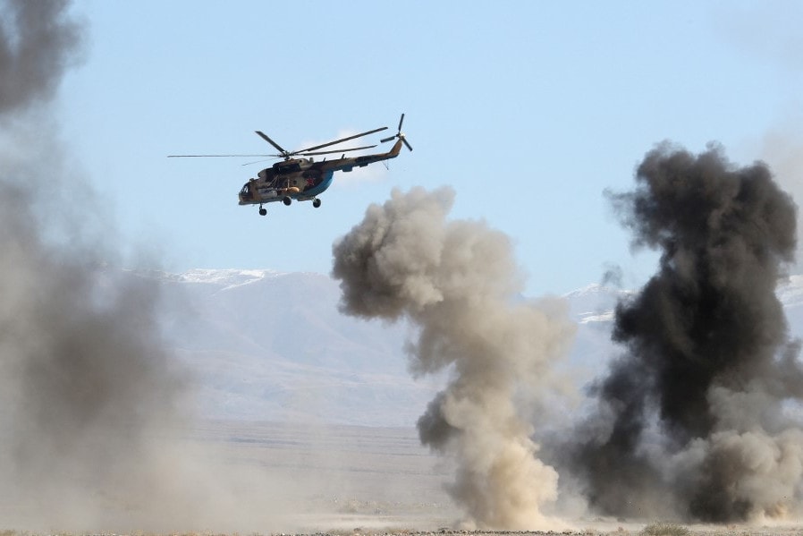 Lezuhant egy katonai helikopter Kirgizisztánban